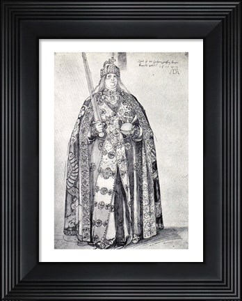 Framed Study for the painting of Charlemagne Print