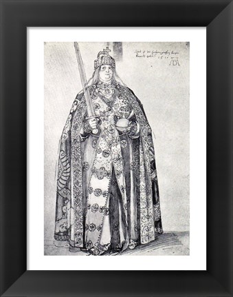 Framed Study for the painting of Charlemagne Print