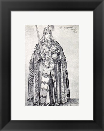 Framed Study for the painting of Charlemagne Print