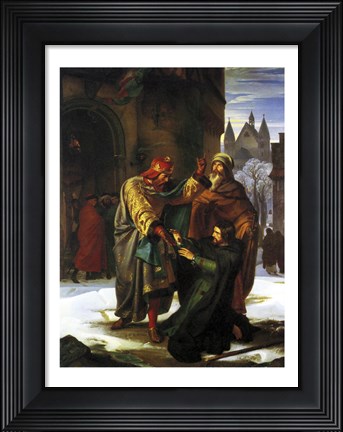 Framed Reconciliation of Otto the Great with his Brother Henry Print