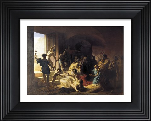 Framed Christian Martyrs in Colosseum Print