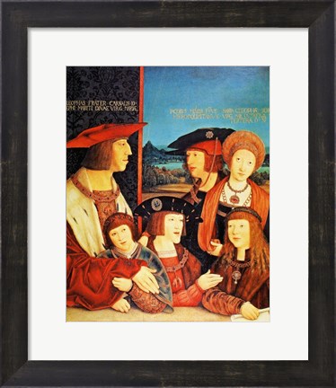 Framed Portrait of Emperor Maximilian and his family Print