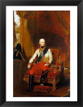 Framed Portrait of Francis I, Emperor of Austria Print