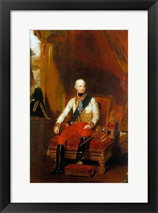 Framed Portrait of Francis I, Emperor of Austria Print