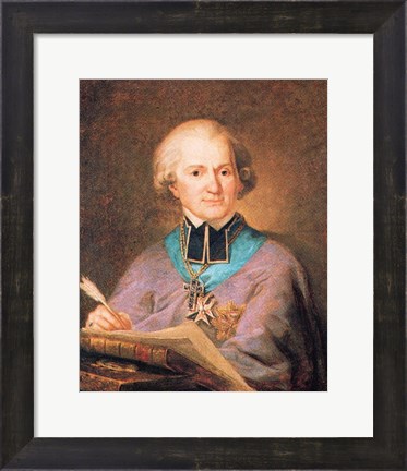 Framed Portrait of Adam Naruszewicz Print