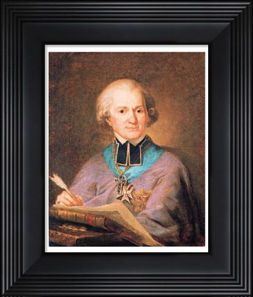 Framed Portrait of Adam Naruszewicz Print