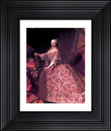 Framed Maria Theresia of Austria at the Age of 35 Print