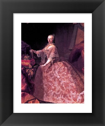 Framed Maria Theresia of Austria at the Age of 35 Print