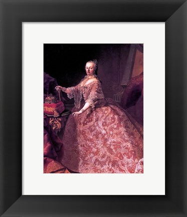 Framed Maria Theresia of Austria at the Age of 35 Print