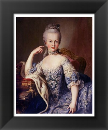 Framed Portrait of Marie Antoinette Print