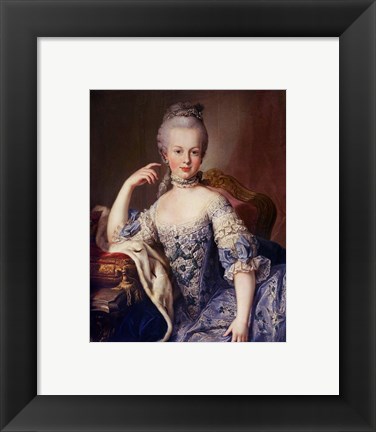 Framed Portrait of Marie Antoinette Print