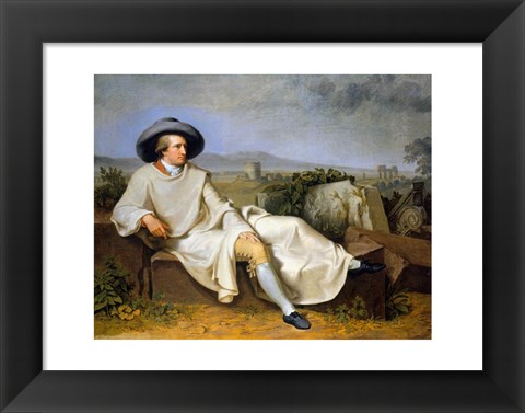 Framed Goethe in the Roman Campagna Print