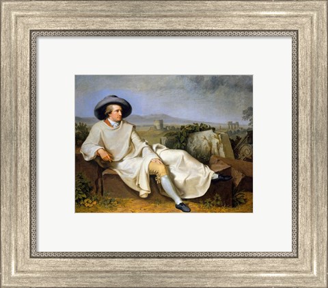 Framed Goethe in the Roman Campagna Print