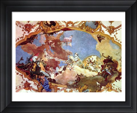 Framed Frescoes in the Imperial Hall of the Wurzburg Residenz Castle Print