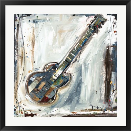 Framed Imprint Guitar Print