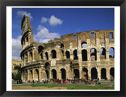 Framed Low angle view of a coliseum, Colosseum, Rome, Italy Print