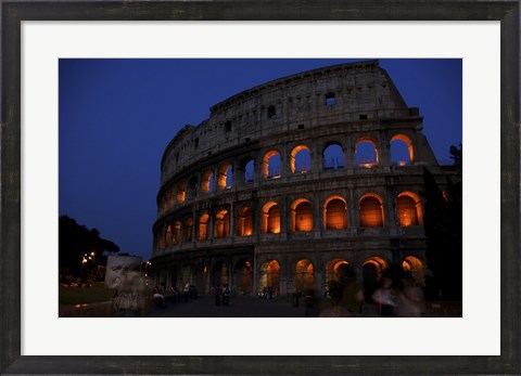 Framed Colosseum at Night Print