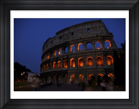 Framed Colosseum at Night Print