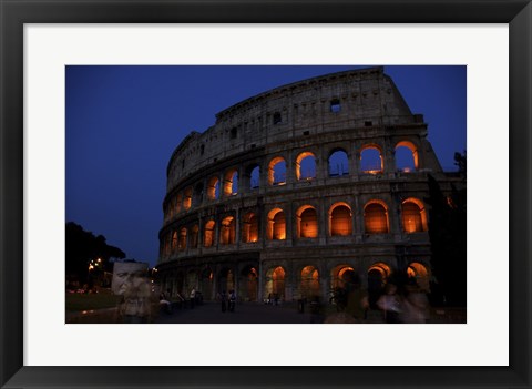 Framed Colosseum at Night Print