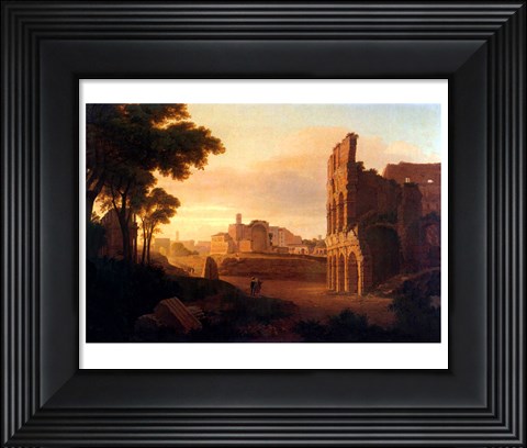 Framed Rome, the Colosseum and the Roman Forum Print
