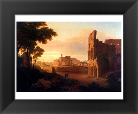 Framed Rome, the Colosseum and the Roman Forum Print