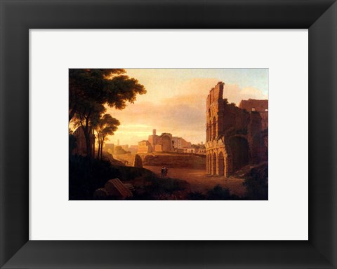 Framed Rome, the Colosseum and the Roman Forum Print