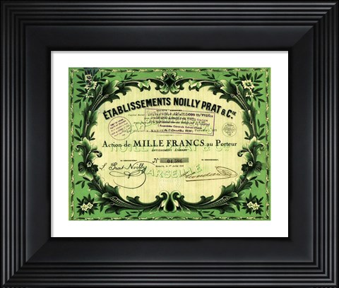 Framed Action Noilly Prat Wine Print