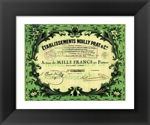 Framed Action Noilly Prat Wine Print