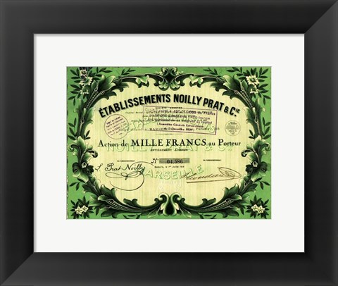 Framed Action Noilly Prat Wine Print
