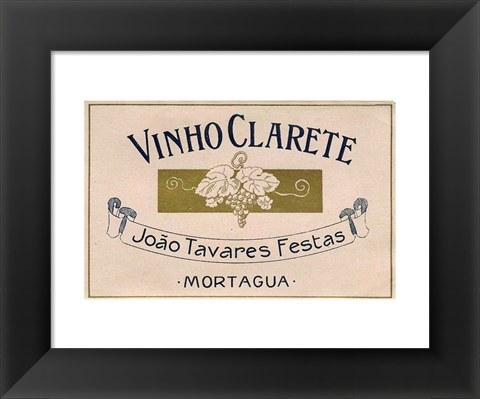 Framed Vinho Clarete Print