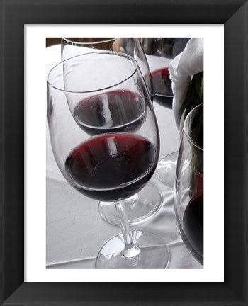 Framed Glasses of Red Wine Print