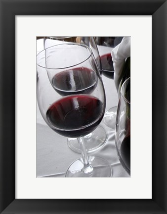 Framed Glasses of Red Wine Print