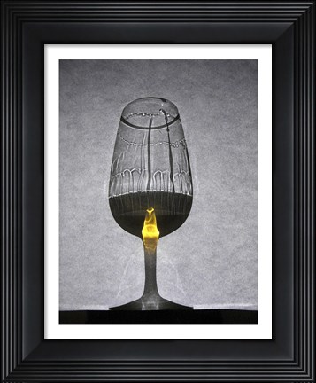 Framed Glass of Wine Print