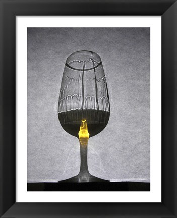 Framed Glass of Wine Print