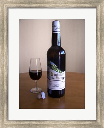Framed Tintilla Wineskin Bottle Print