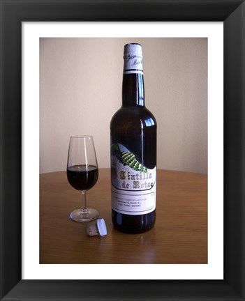 Framed Tintilla Wineskin Bottle Print