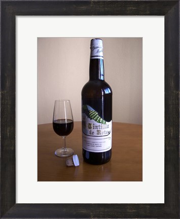 Framed Tintilla Wineskin Bottle Print