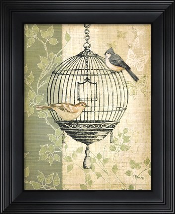 Framed Botanical Birdcage I Print