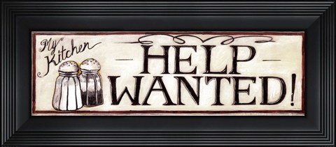 Framed Help Wanted - mini Print