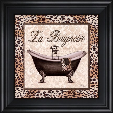 Framed Leopard Bathtub Print
