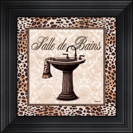 Framed Leopad Sink Print