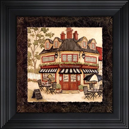 Framed Quaint Cafe I Print