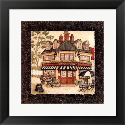 Framed Quaint Cafe I Print