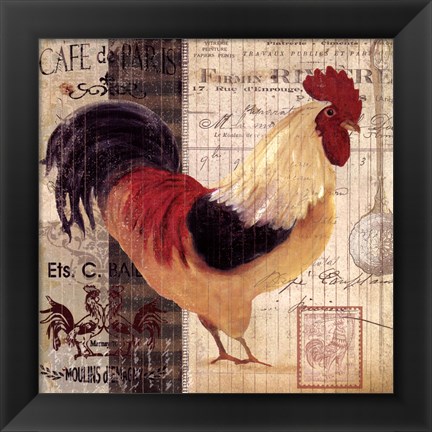 Framed Cockerel I Print