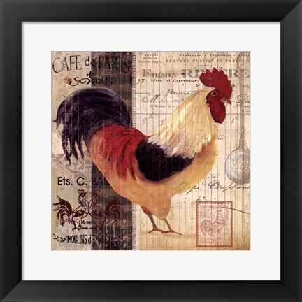 Framed Cockerel I Print