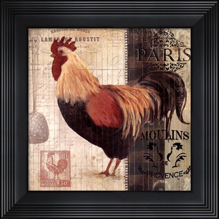 Framed Cockerel II Print