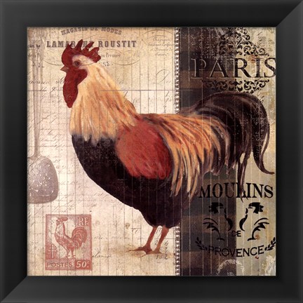 Framed Cockerel II Print