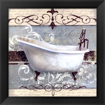 Framed Elegant Spa I Print