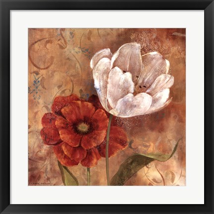 Framed Flower Duet I Print