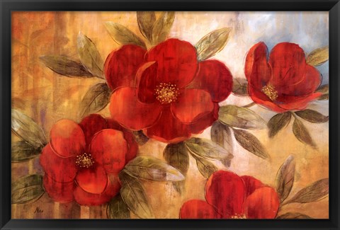 Framed Jardin Rouge I Print